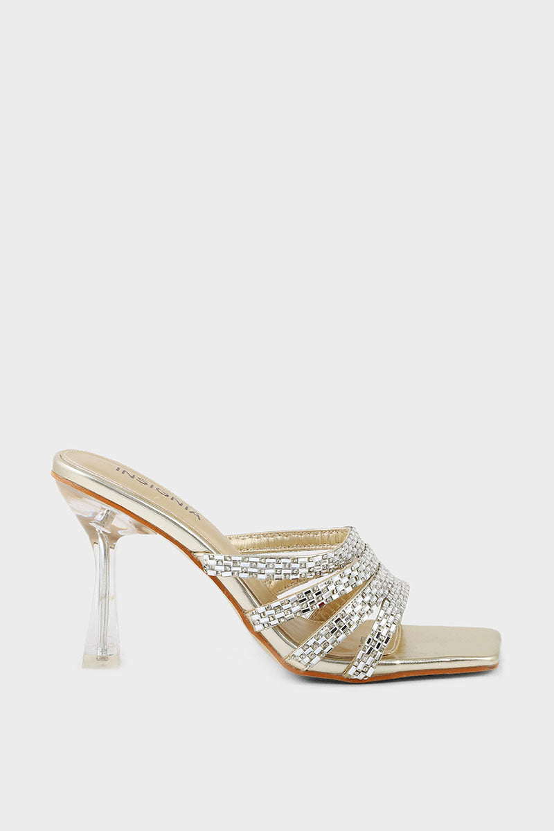 Party Wear Slip On I29291-Golden