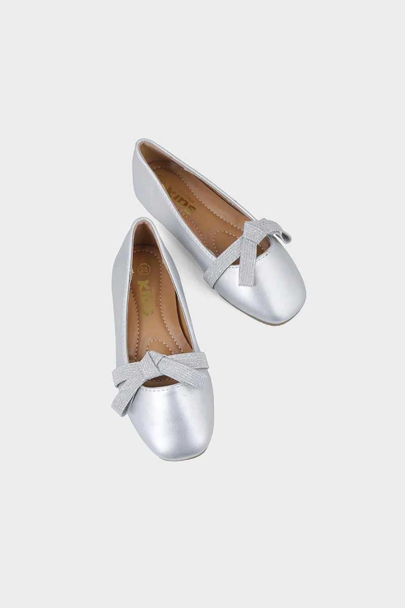 Girls Formal Pumps Q10033-Silver